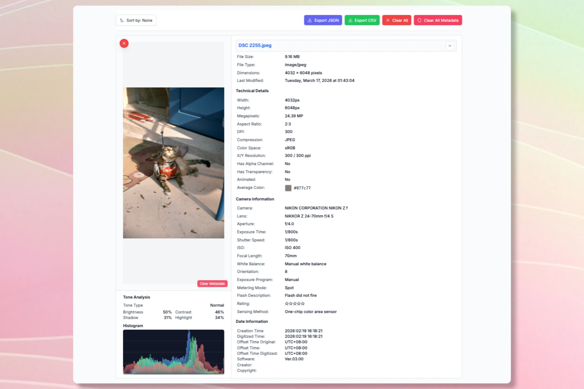 Major Update 2026.03.18: New Image Analysis Features & Metadata Tools
