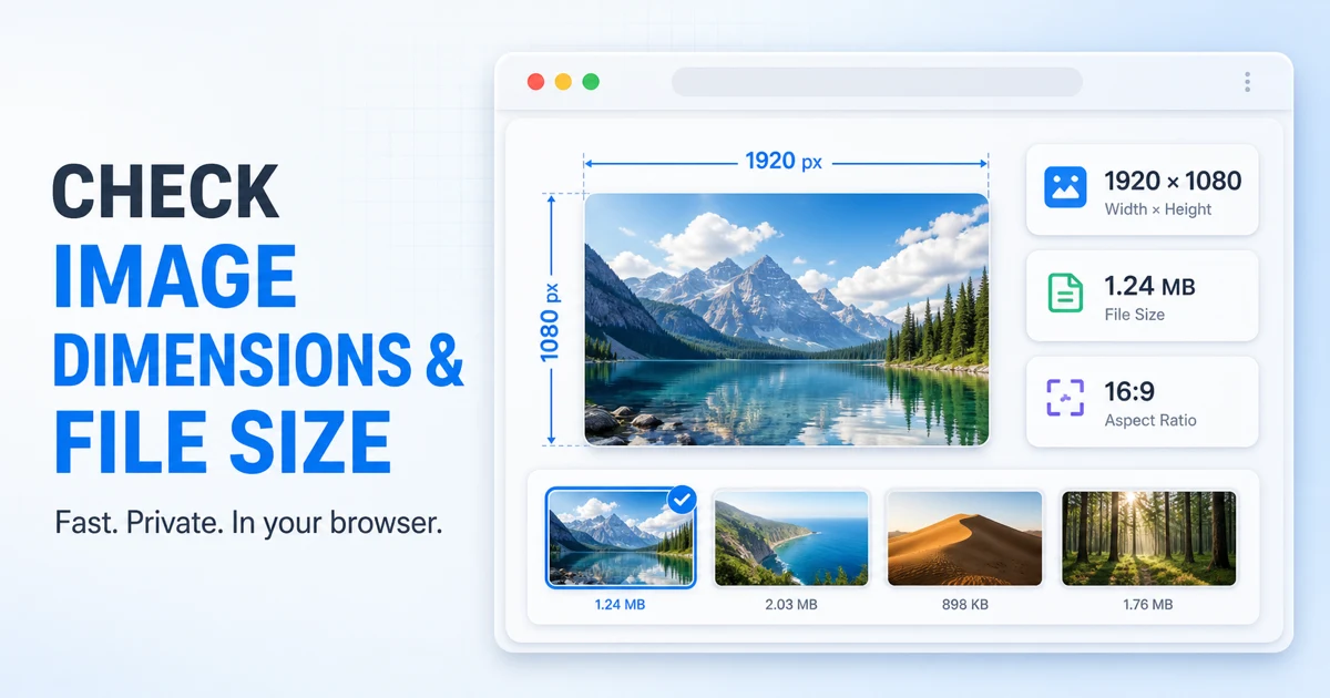 How to Check Image Dimensions and File Size Online