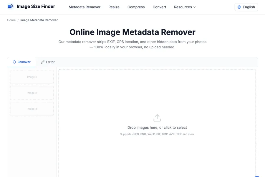 Metadata Remover preview
